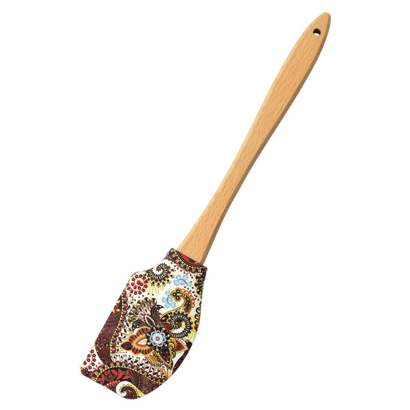 Wholesale Baking Tools Wooden Handled Butter Butter Spatula
